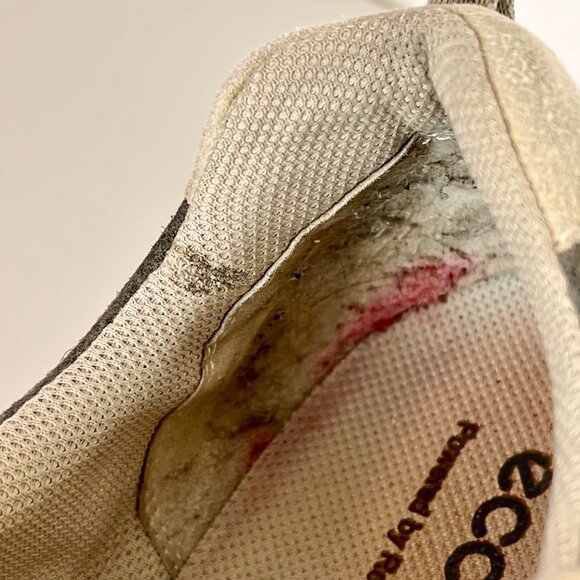 Ecco Gray/Beige Suede Mens Receptor Walking Shoe Sz 10-10.5 EU 44 Light Durable - Picture 15 of 15